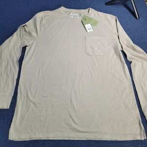 Goodfellow & Co Men's Taupe Long Sleeve Pocket T Shirt Size Large NWT